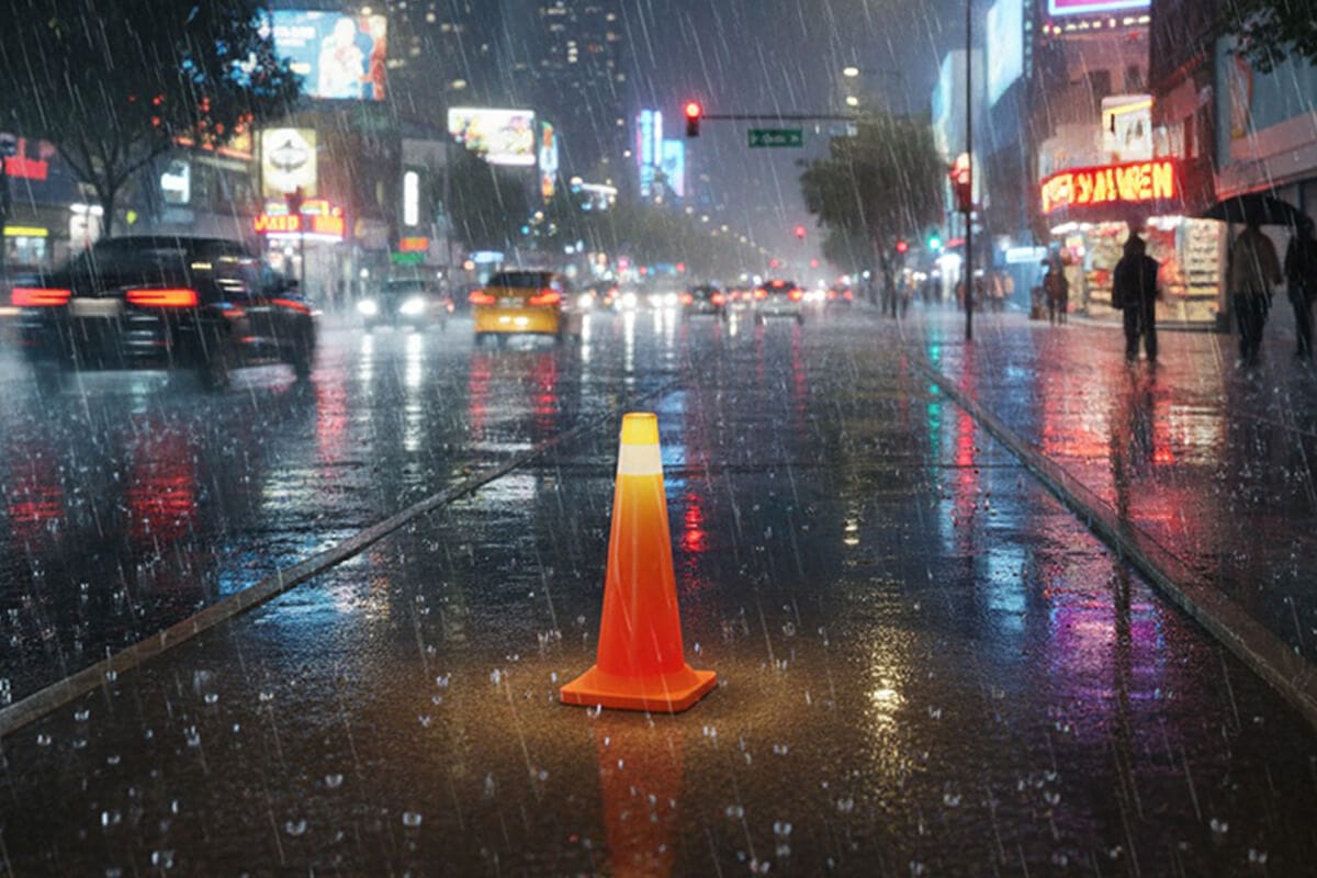 conos viales con luz LED